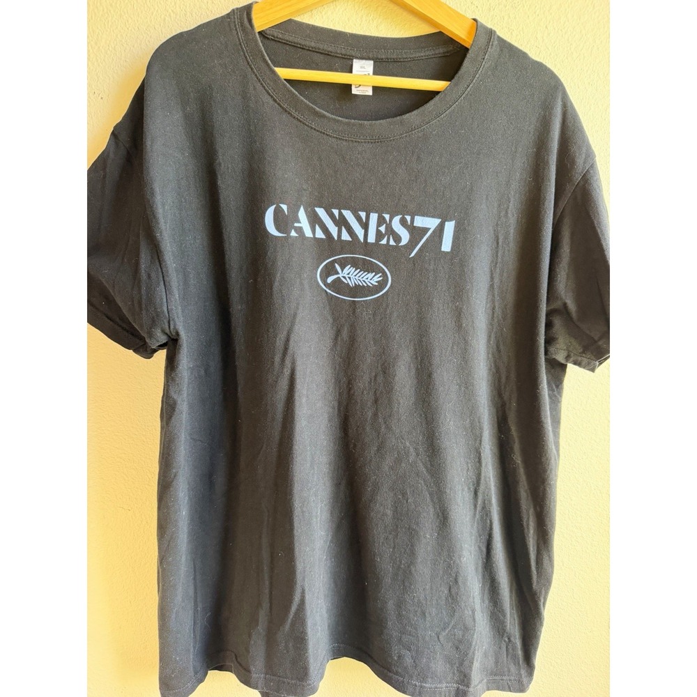 Imperial 11500 Cannes 71 Graphic Print T-Shirt Black Cotton Crew Neck Mens 2XL